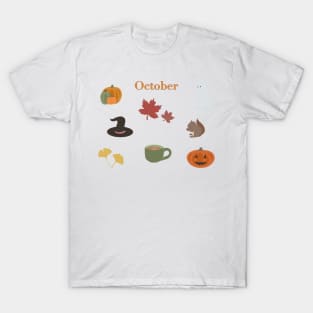 Cute October Essential Doodles T-Shirt